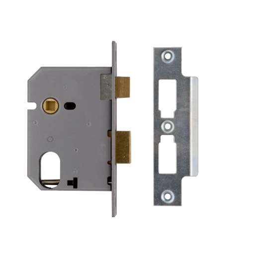 Union 2241 Oval Profile Mortice Sash Lock 65mm Satin Chrome