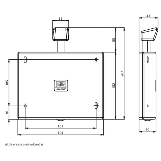 Union DoorSense Acoustic Release Hold Open Unit White