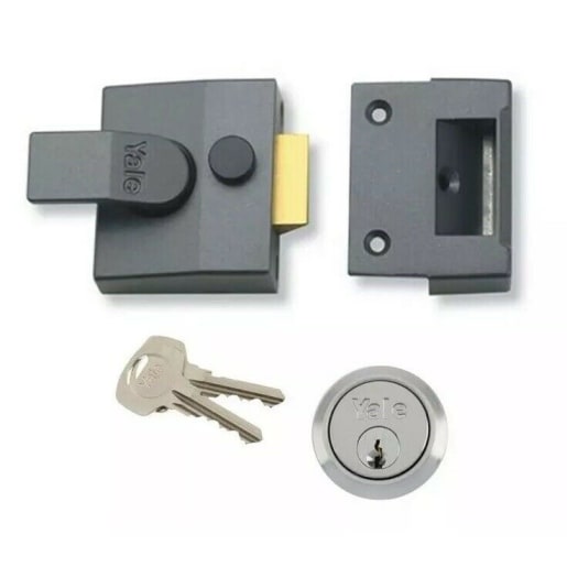 Yale 85 Deadlocking Security Nightlatch 40mm Dark Metallic Grey