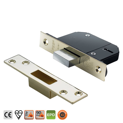 Legge N5761.SS BS 5 Lever Deadlock Polished Brass