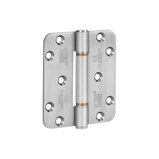 Union 603 Powerload Butt Hinge Radius Corner Satin Stainless Steel 100mm X 88mm X 3mm 