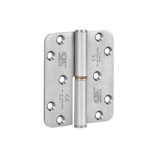 Union 605 Powerload Lift Hinge LH Radius Corner Bright Zinc Plated 100mm X 88mm X 3mm 