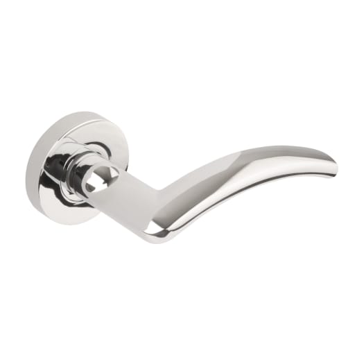Jigtech Viper Fire Rated Lever on Rose - Polished Chrome