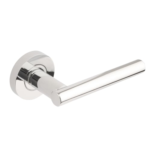 Jigtech Eden Fire Rated Lever on Rose - Polished Chrome