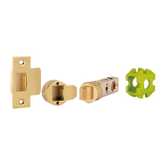 Jigtech Fire Rated CE Smart Latch 57mm Backset - Polished Electro Brass