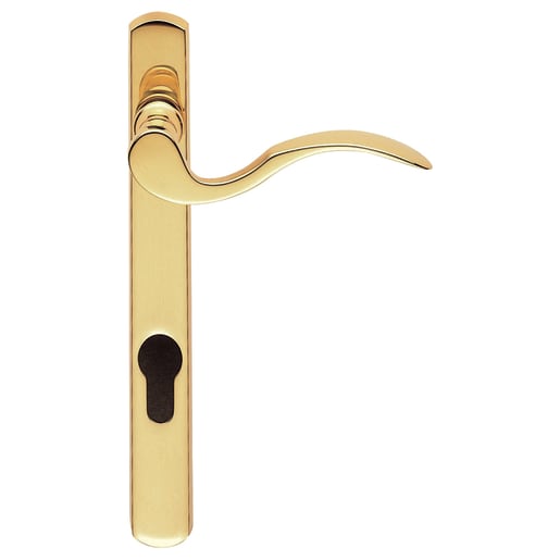 Carlisle Brass Scroll Lever Euro Handle Right Hand Polished Brass