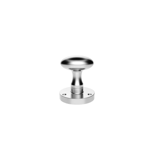 Manital Oval Mortice Knob 61mm Satin Chrome
