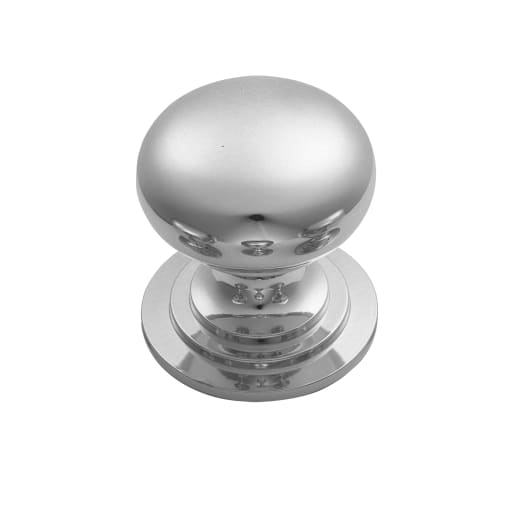 Carlisle Brass Fingertip Victorian Cupboard Knob 32mm Polished Chrome