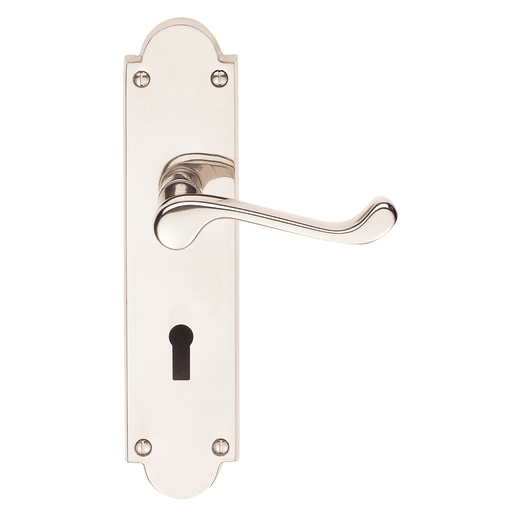 Carlisle Brass Victorian Shaped Scroll Lever Lock Polished Chrome