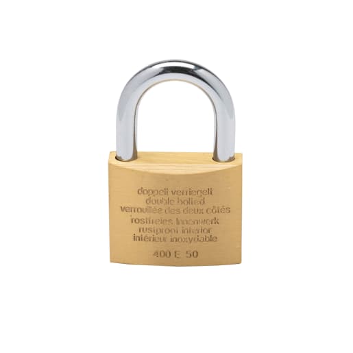 Burg-Wachter Magno 400 E 50mm Brass Padlock with 80mm Long Shackle - Keyed Alike Z1 Suite