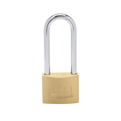 Burg-Wachter Magno 400 E 50mm Brass Padlock with 80mm Long Shackle