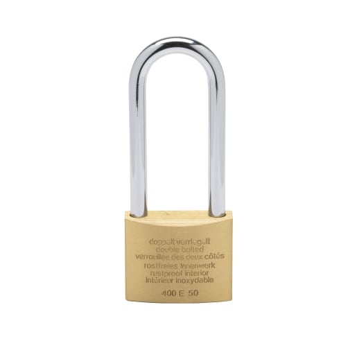 Burg-Wachter Magno 400 E 50mm Brass Padlock with 80mm Long Shackle