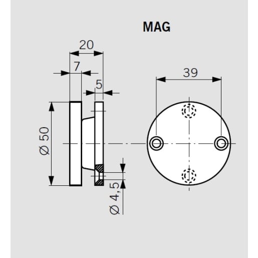 Dorma MAG Standard Flexible Armature Plate
