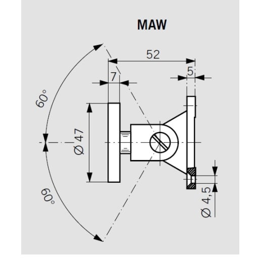 Dorma MAW Flexible Armature Plate 47mm