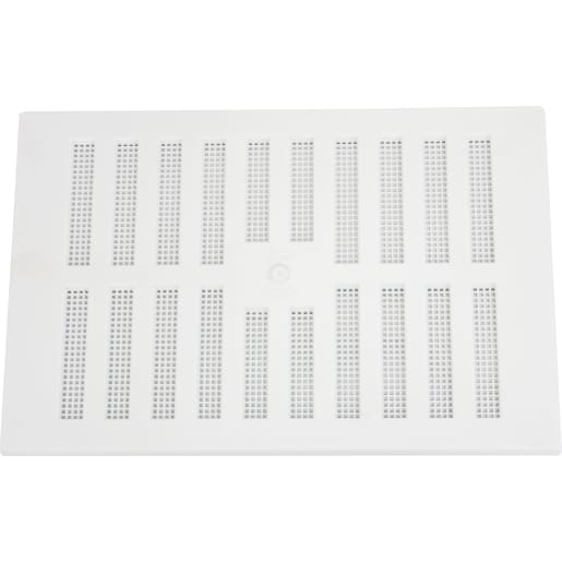 MAP Adjustable Vent with Fixed Flyscreen - White Plastic - 9x6