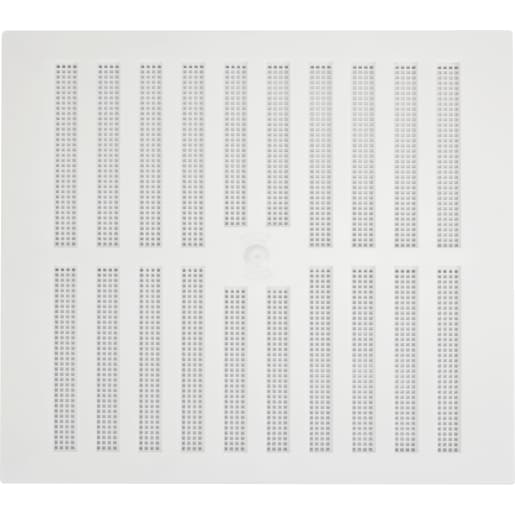MAP Adjustable Vent with Fixed Flyscreen - White Plastic - 9x9