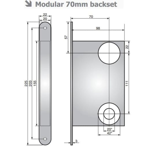 Assa Abloy 8760 Emergency Nightlatch Case 70mm Satin Chrome