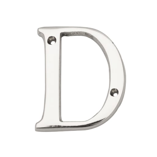 Carlisle Brass Door Letter Face Fix 'D' Polished Chrome