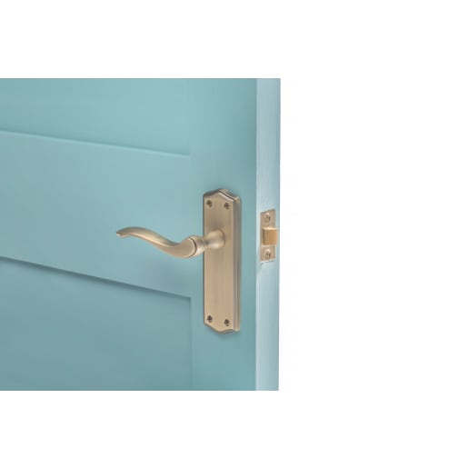 Old English Warwick Latch Lever on Backplate Matt Antique Brass