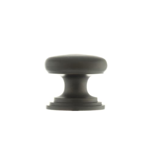 Old English Lincoln Solid Brass Victorian Cabinet Knob on Concealed Fix 32mm Urban Dark Bronze