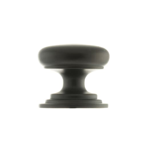 Old English Lincoln Solid Brass Victorian Cabinet Knob on Concealed Fix 38mm Urban Dark Bronze