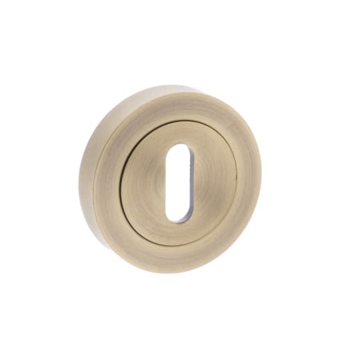 Old English Key Escutcheon Matt Antique Brass