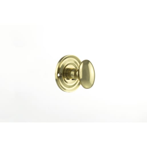 Old English Solid Brass Oval Turn & Release Polished Brass