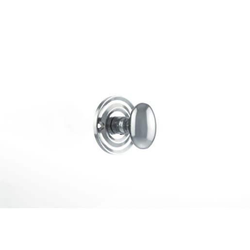 Old English Solid Brass Oval Turn & Release Polished Chrome