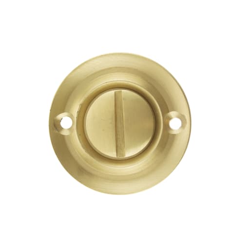Old English Solid Brass Oval Turn & Release Satin Brass