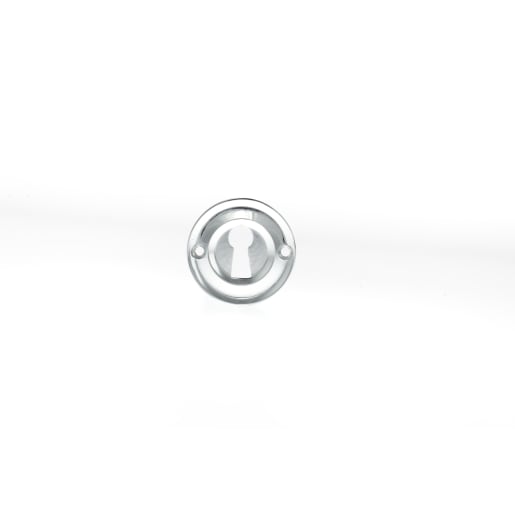 Old English Solid Brass Open Key Hole Escutcheon Polished Chrome