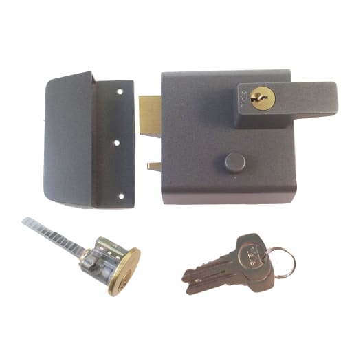 Yale Double Security Rim Lock 60mm  Backset Polished Brass
