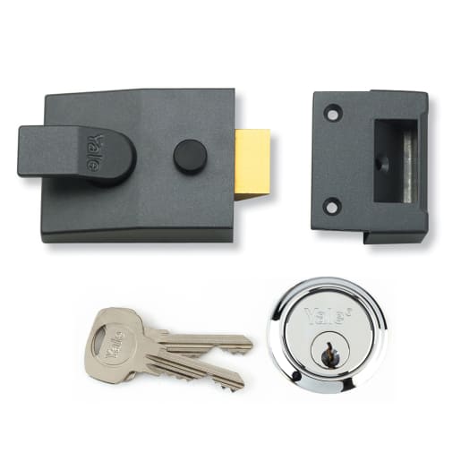 Yale 89 Deadlocking Standard Nightlatch 60mm Dark Metallic Grey