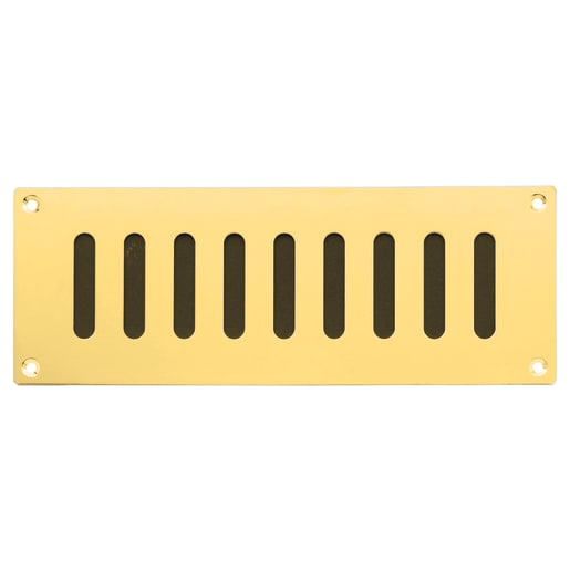 Carlisle Brass Ventilator Slotted Type 242 x 89mm Polished Brass