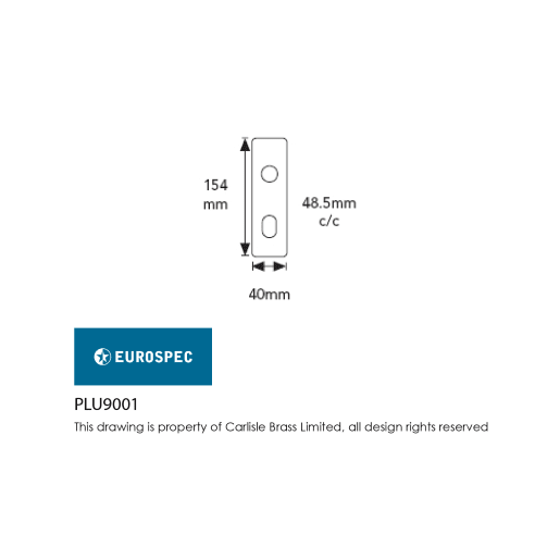 Eurospec Safety Lever Oval Plate Handle Cover Satin Anodised Aluminium