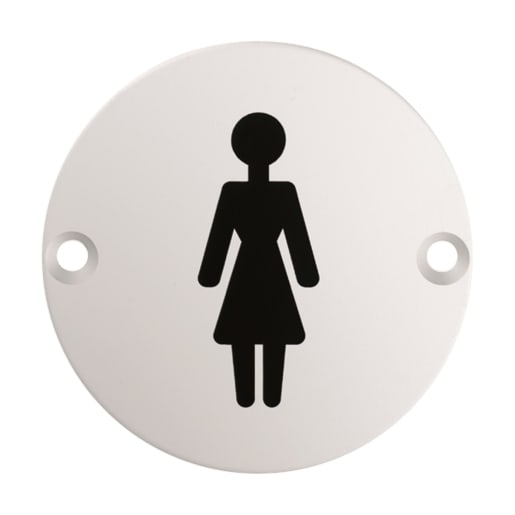 Eurospec Signage Female Symbol Satin Stainless Steel
