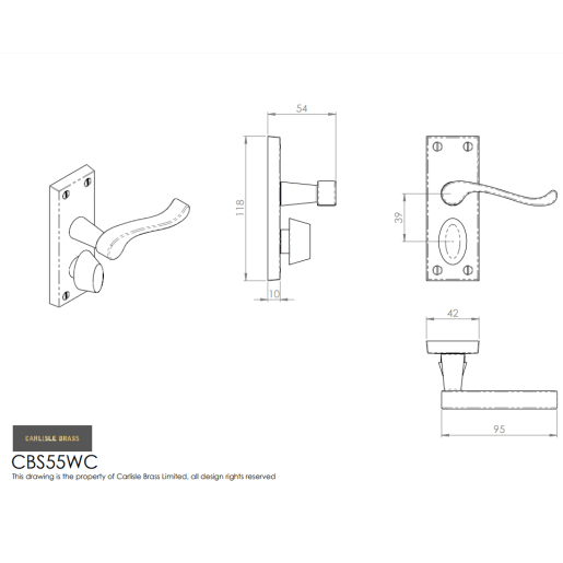 Eurospec Push Bar Panic Latch 760mm Silver