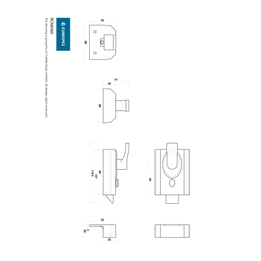 Eurospec Deadlocking Rim Nightlatch Level 3 60mm Satin Chrome