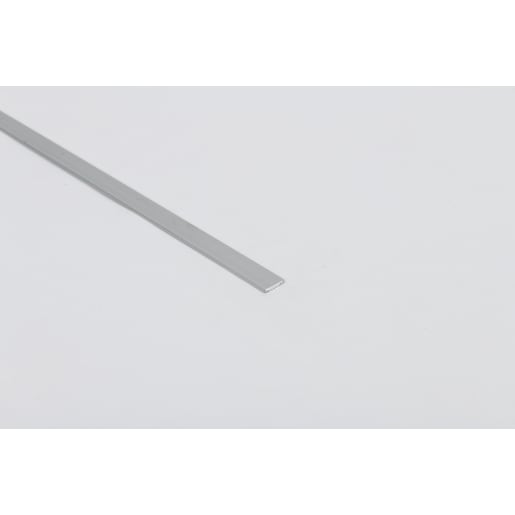 Rothley Silver Anodised Aluminium Flat Bar 1m x 15 x 2mm