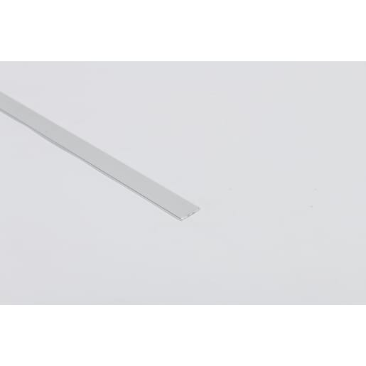 Rothley Chrome Effect Anodised Aluminium Flat Bar 1m x 20 x 2mm