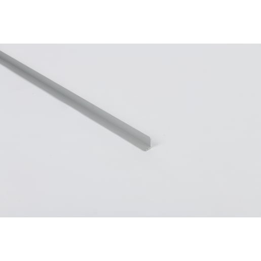 Rothley Silver Anodised Aluminium Unequal Sided Angle Bar 1m x 14 x 10 x 1.5mm