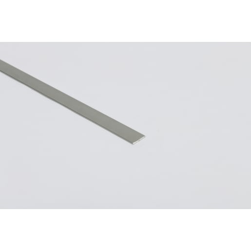 Rothley Silver Stainless Steel Flat Bar 1m x 20mm x 2mm