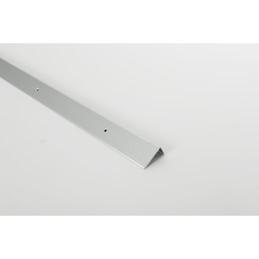 Rothley Chrome Step Edging Drilled Anodised Aluminium Profile 2m x 41 x 1.50mm