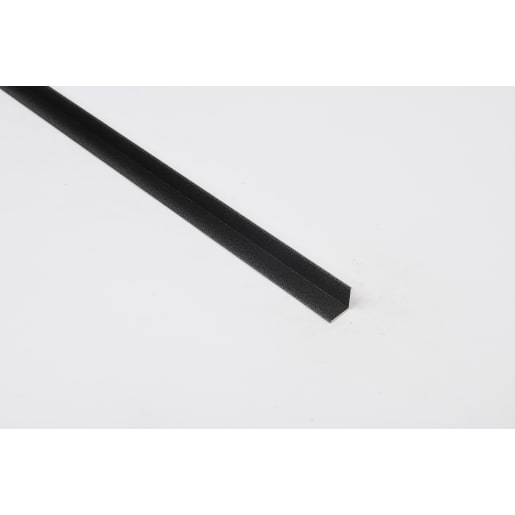 Rothley Black Hard Polyvinyl Chloride Equal Sided Angle 1m x 10 x 1mm
