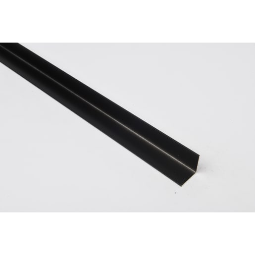 Rothley Black Hard Polyvinyl Chloride Equal Sided Angle Strip 1m x 20 x 1.5mm