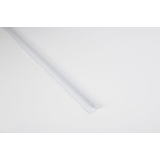 Rothley White Hard Polyvinyl Chloride Unequal Sided Angle 1m x 25 x 20 x 1.2mm