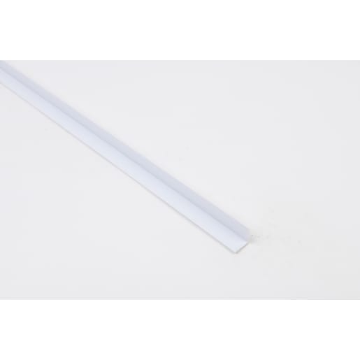 Rothley White PVC Equal Sided Angle Strip 2m x 15 x 1mm