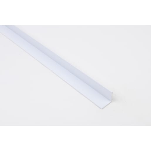 Rothley White Hard Polyvinyl Chloride Unequal Sided Angle 1m x 20 x 10 x 1.5mm