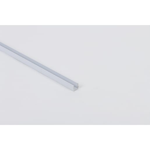 Rothley White PVC Square U Profile Strip 1m x 11.5mm