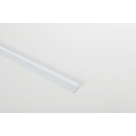 Rothley White Polyvinyl Chloride Unequal Sided Angle 1m x 15.5 x 27.5 x 1.5mm