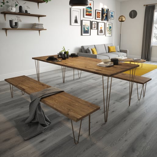 Rothley Hairpin Leg 3 Pin 710mm Antique Brass